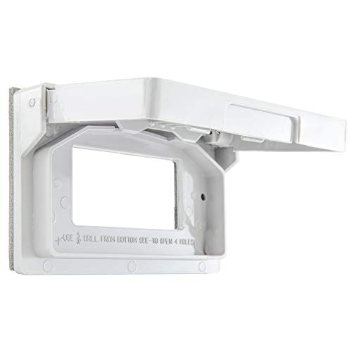 RecPro RV Exterior GFCI Outlet Cover Plate | Weatherproof | White - Image 4