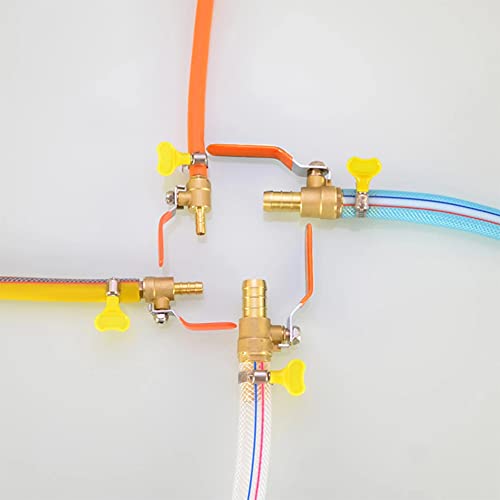 Brass 1/2" Hose Barb Ball Valve, 2PCS - Image 5