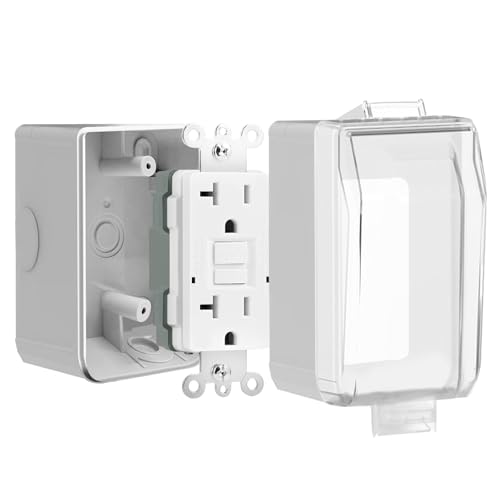 20 Amp GFCI Outdoor Electrical Outlet Box Kit, UL Listed - Image 2