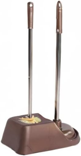 Toilet Brush Plunger Set,Bathroom Accessories Storage Holder/Best Bowl Cleaner Unclog Clogged Bowl Rapidly,Brown