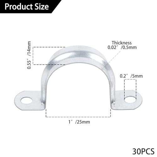 1 Inch Reinforced Rigid Pipe Strap, 30PCS, 25 mm - Image 3