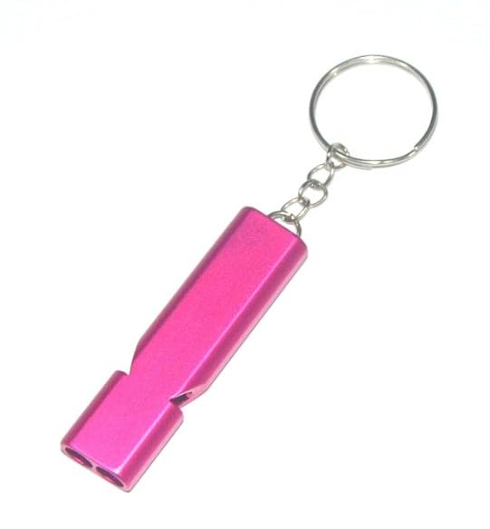 4Pcs Pink Aluminum Alloy Whistle Camping Supplies Double - Image 4