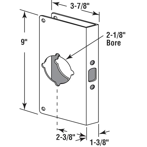Prime-Line U 9568 Brass Lock and Door Reinforcement Plate - Image 3