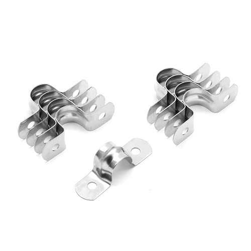 30Pcs 1/2 Inch Stainless Steel Conduit Clamps, for Pipe Fixing - Image 2