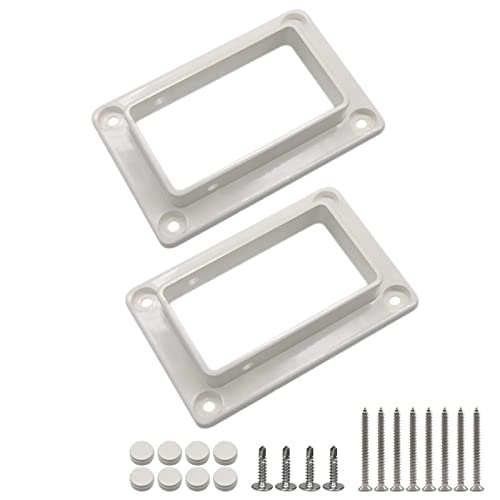 2-Pack 2" x 3.5" Slotted Handrail Bracket Kit, White Vinyl - Image 2