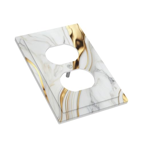 White Gold Grey Marble Outlet Covers Light Switch Cover | Home Repair - Image 5