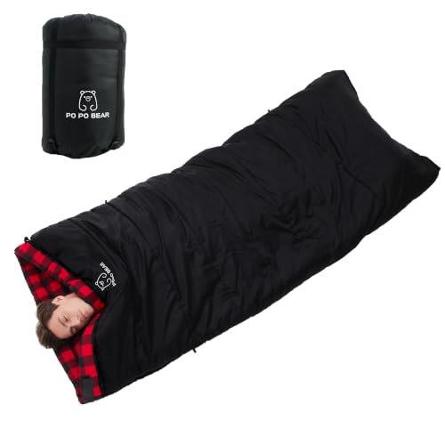 PO PO BEAR 0 Degree Sleeping Bag for Adults, 84" x 40" Big & Tall - Image 2
