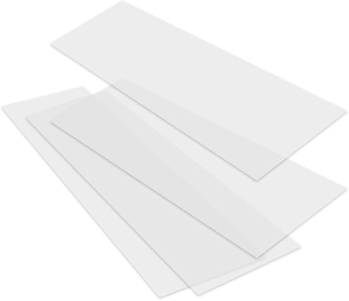 RESILIA Closet Shelf Liner for Wire Shelving – Pack of 4, 16" Wide x 4' Long Heavy Duty Waterproof Liners, Clear PVC Covers for Kitchen Pantry, Bathroom Closet, & Cabinet Storage, Made in The USA