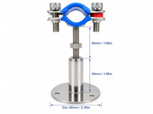 3/4" OD Adjustable Pipe Clamp, Regular 2"–4", 2 Pack - Image 3