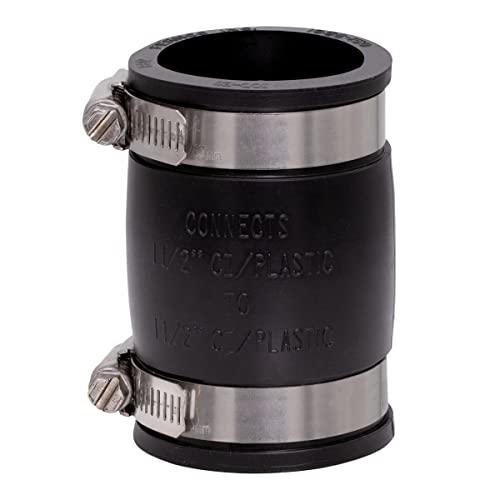 Fernco 1056-150 1-1/2-in. Flexible PVC Pipe Coupling for Cast - Image 4