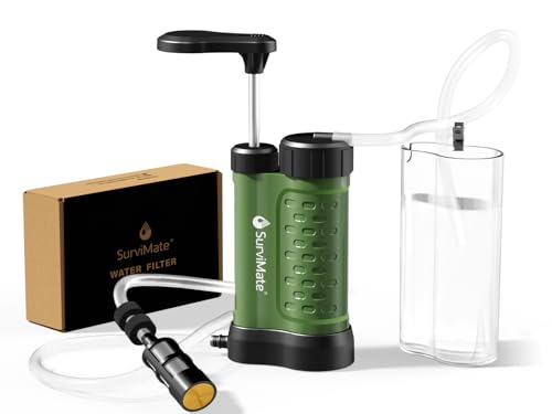 SurviMate Water Purifier Survival Pump，0.01 Micron 5-Stage - Image 2