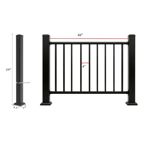4 Ft Deck Railing Kit for Deck, Porch, Patio, Balcony - Image 4