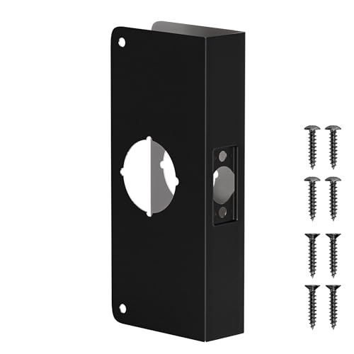 Door Knob Reinforcement Plate, Matte Black - Image 2