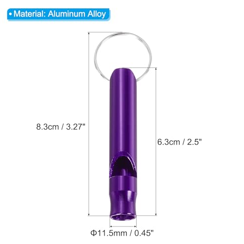 PATIKIL Emergency Whistle, Loud Sound Aluminum Keychain Whistle - Image 3