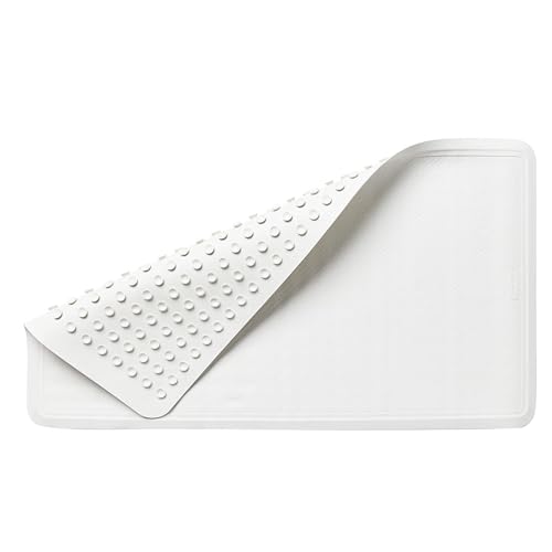 Rubbermaid Commercial Products Safti-Grip Bath Mat, Large, White, Suction-Backed, for Commercial/Residential Use for Home/Hotel/Shower/Bathtub