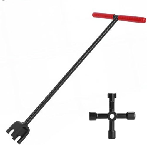 Water Meter Key 24 Inch Water Shut off Tool Red Enforced Steel - Image 2