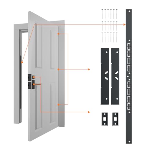 5 Pieces Door Frame Reinforcement Kit, Anti Kick Strike in Door - Image 2