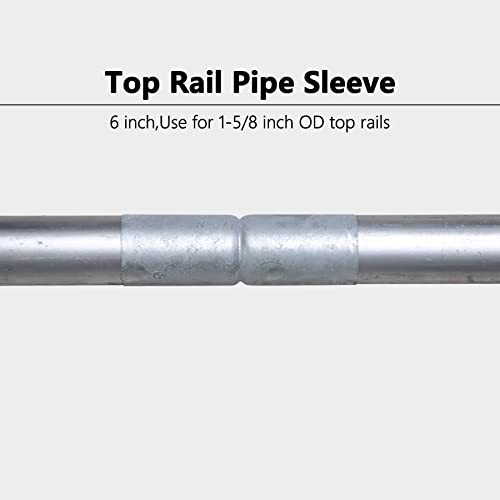 4 Pieces 1-5/8" x 6" Chain Link Fence Top Rail Sleeve - Image 7