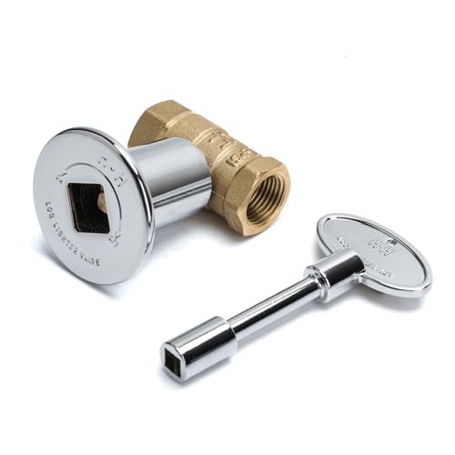 Skyflame 1/2 Inch Straight Gas Key Valve Kit, Chromed - Image 2