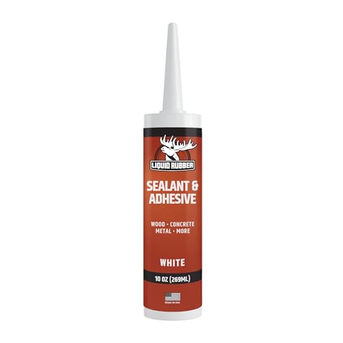 Liquid Rubber Waterproof Sealant & Adhesive Caulk, White - Image 2