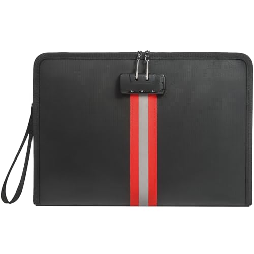 Fireproof Document Bag with Lock, Waterproof Zipper - Image 2