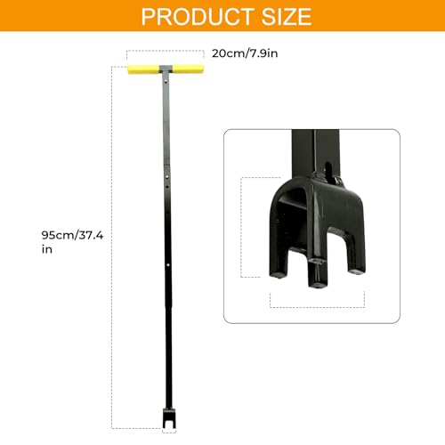 Water Meter Key with 4 Way Utility Key, 37.4 Inch, Yellow - Image 3