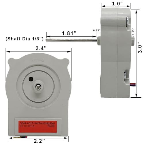 EAU63923601 Refrigerator Condenser Fan Motor for LG, Haier - Image 5