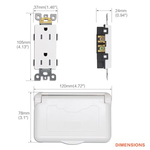 Weatherproof RV Power Outlet with Spring-Loaded Cover - Image 7