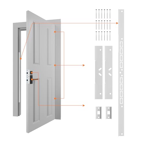 5 Pieces Door Frame Reinforcement Kit, Anti Kick Strike in Door - Image 2
