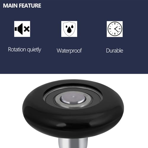 XiKe 12 Pack Black 2" Nylon Garage Door Roller 4" Stem - Image 3