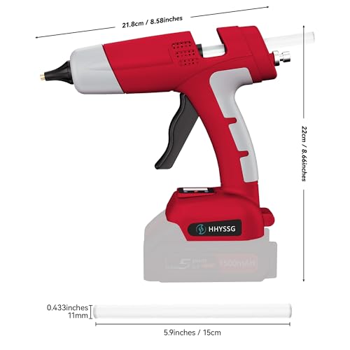Cordless Hot Glue Gun Compatible with Milwaukee 18V Battery,100W - Image 3