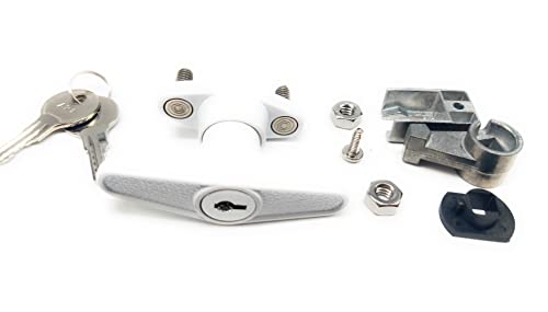 T-Handle Accordion Shutter Lock Kit, Includes 2 Matching Keys - Image 3
