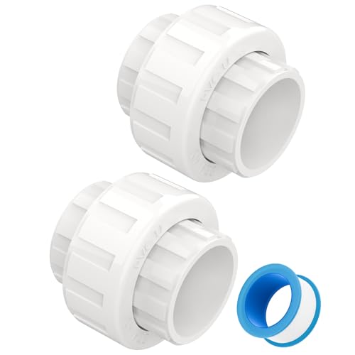 2 PCS 2" PVC Union Coupling Pipe Fitting, Slip Joint | Hand Tools - Image 2