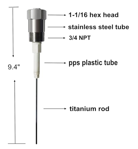 Hex-Head Style Powered Titanium Anode Rod, Replace Magnesium - Image 3