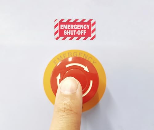 Emergency Shut Off Sign (small) | Emergency Stop Stickers | Shut - Image 6