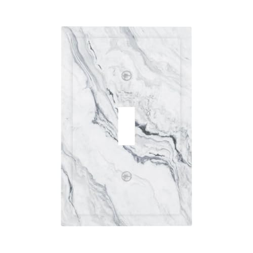 White Grey Marble Light Switch Cover Decorative Gray 1 | Home Repair - Image 2