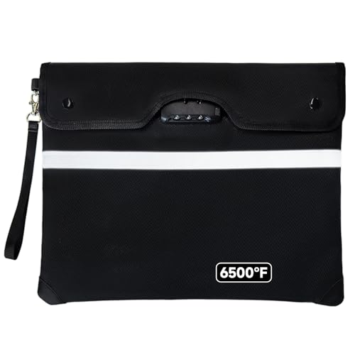 Fireproof Document Bag with Lock, 15x12 in Waterproof for Cash - Image 2