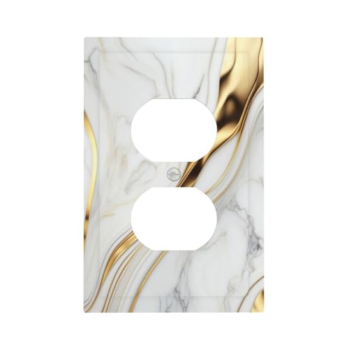 White Gold Grey Marble Outlet Covers Light Switch Cover | Home Repair - Image 2