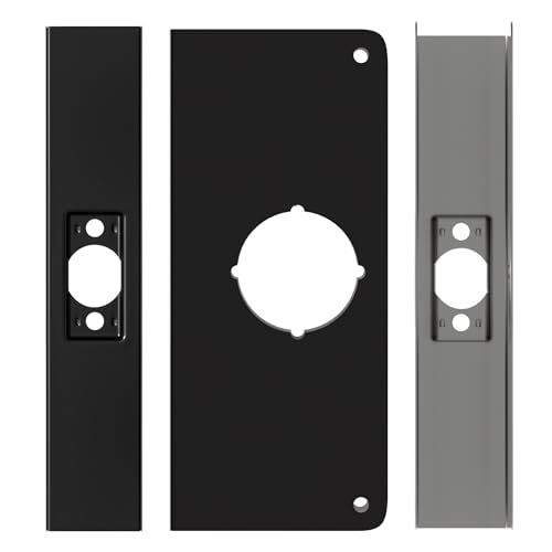 Door Knob Reinforcement Plate, Matte Black - Image 7