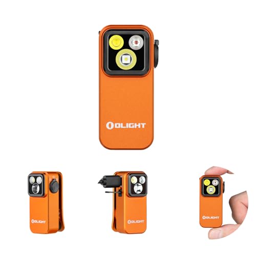 OLIGHT Oclip Pro Rechargeable EDC Clip-on Flashlight, Orange - Image 2