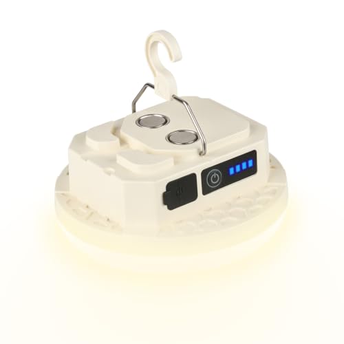 2 Pack Rechargeable Camping Lantern, 3000LM Magnetic, Warm White - Image 3