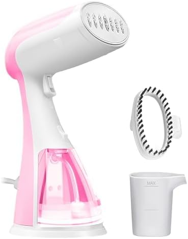 Hand Held Travel Steamer for Clothes - 1350W Portable Clothes Steam Iron 15S Fast Heat-Up, 300ML Large Capacity Water Tank, Garment Steamer Remove Wrinkles Fastly, Make Clothes Soft & Smooth