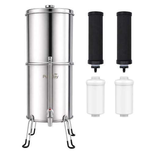 Pureday 3 Gallon Stainless Steel Gravity Water Filter, Meets NSF - Image 2