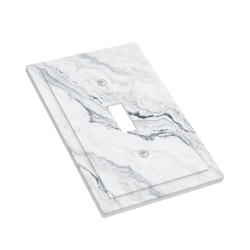 White Grey Marble Light Switch Cover Decorative Gray 1 | Home Repair - Image 5