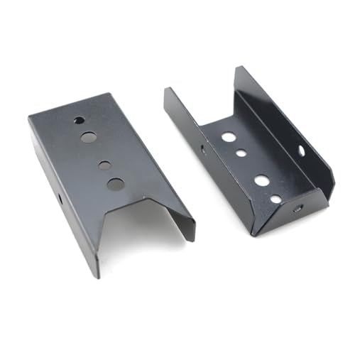 ZYAMY 4PCS Black Fence Post Brackets Deck Patio Railing - Image 4