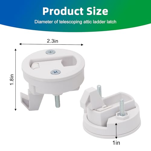36-62 Telescoping Attic Ladder Latch, Flush Pull Latch - Image 3
