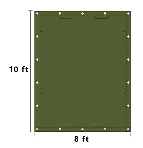 Zuperia Heavy Duty Canvas Tarp (8' x 10' ft - Pack of 2) - Image 4