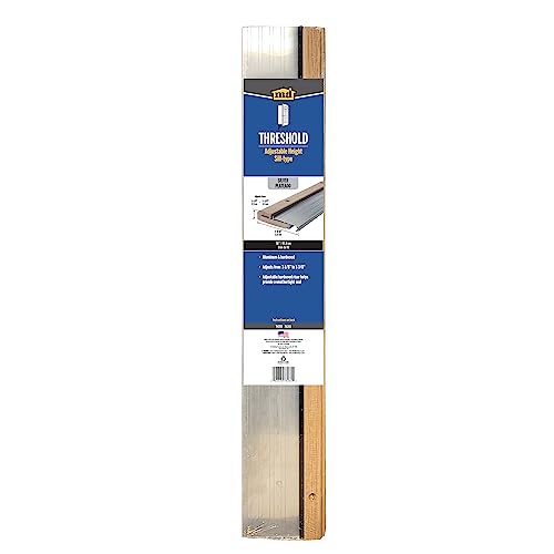 MD Building Adjustable Aluminum & Hardwood Threshold, Silver - Image 6