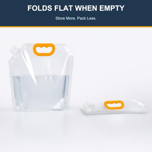 10 Pieces Collapsible Water Containers, 1/2 Gallon Clear - Image 4