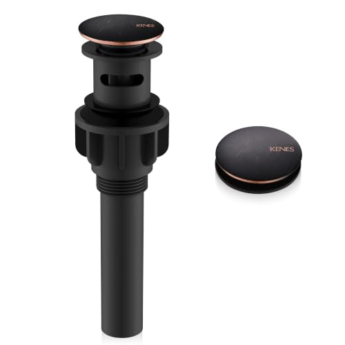 Oil Rubbed Bronze Pop Up Bathroom Sink Drain Assembly - Image 2